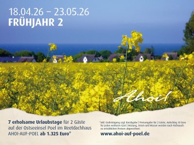 Die Insel in Gelb getaucht